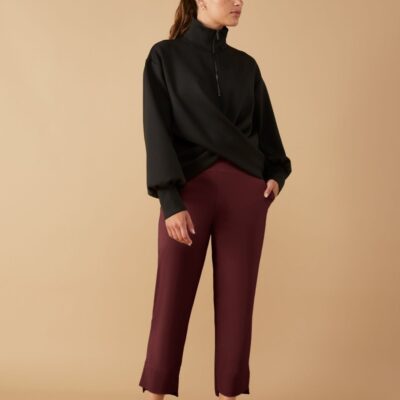 Women ADAY Pants | Straight Up Dress Pants Merlot