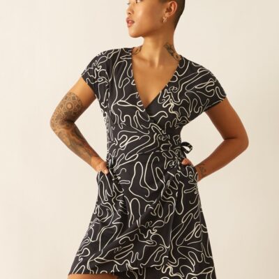 Women ADAY Dresses & Jumpsuits | Super Cool Wrap Dress Shadow/Coconut