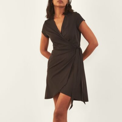 Women ADAY Dresses & Jumpsuits | Super Cool Wrap Dress Black