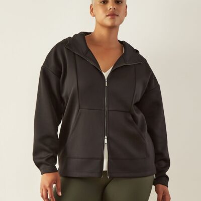 Women ADAY Jackets & Outerwear | Comfort Zone Hoodie Black