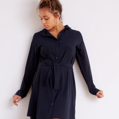 Women ADAY Dresses & Jumpsuits | Back To Front Shirt Dress Midnight