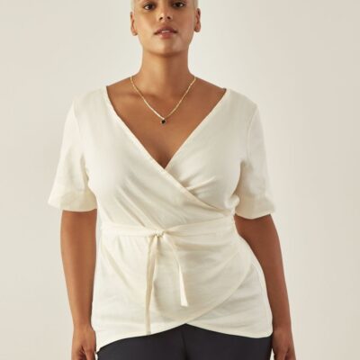 Women ADAY Tops & Blouses | Wrapped In Flax Top Coconut