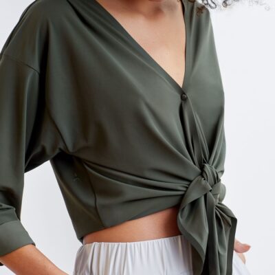 Women ADAY Tops & Blouses | That’S A Wrap Top Moss