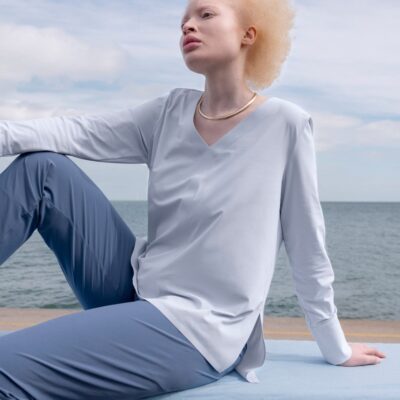 Women ADAY Tops & Blouses | Something Tailored Shirt Sky