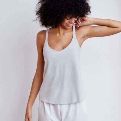 Women ADAY Tops & Blouses | Snap To It Tank Top Cloud