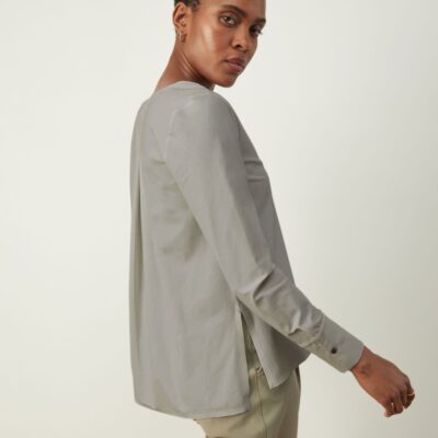 Women ADAY Tops & Blouses | Something Tailored Shirt Oyster