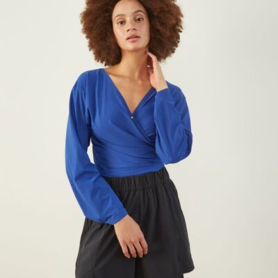 Women ADAY Tops & Blouses | That’S A Wrap Top Lapis