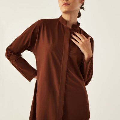 Women ADAY Tops & Blouses | Something Borrowed Shirt Cocoa